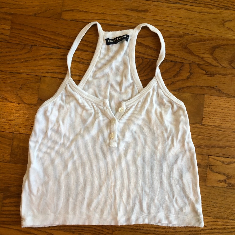 White cropped tank top